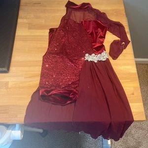 Maroon dance costume